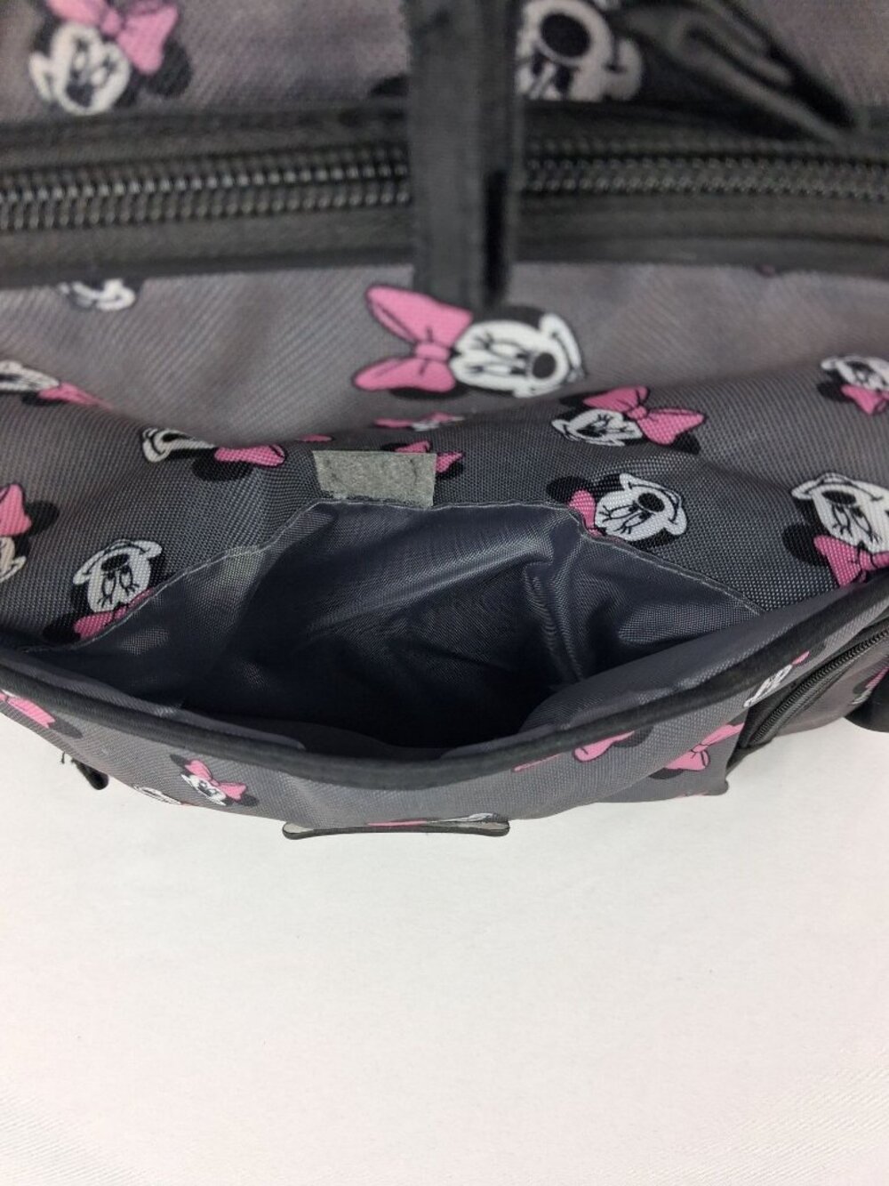 Disney Baby Minnie Mouse Backpack Diaper Bag With Pink Bow Print Multi-Pockets - Picture 15 of 16